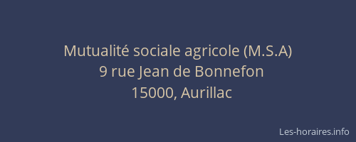 Mutualité sociale agricole (M.S.A)