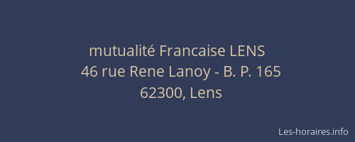 mutualité Francaise LENS