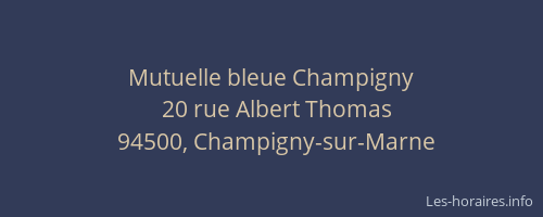 Mutuelle bleue Champigny