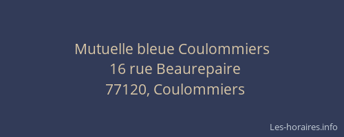 Mutuelle bleue Coulommiers