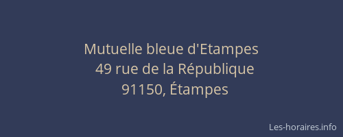 Mutuelle bleue d'Etampes