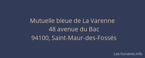 Mutuelle bleue de La Varenne