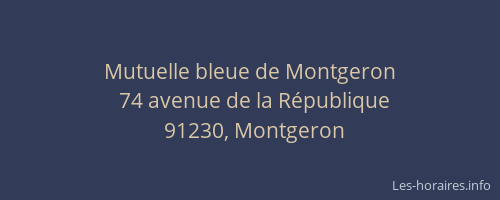 Mutuelle bleue de Montgeron