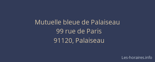 Mutuelle bleue de Palaiseau
