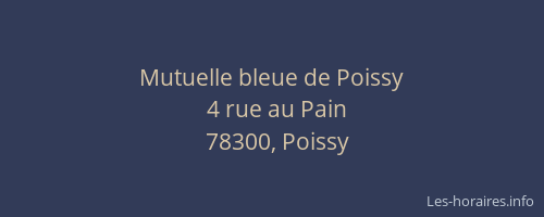 Mutuelle bleue de Poissy