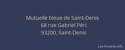 Mutuelle bleue de Saint-Denis