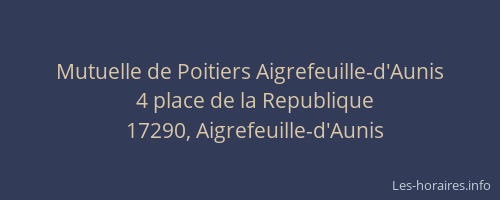 Mutuelle de Poitiers Aigrefeuille-d'Aunis