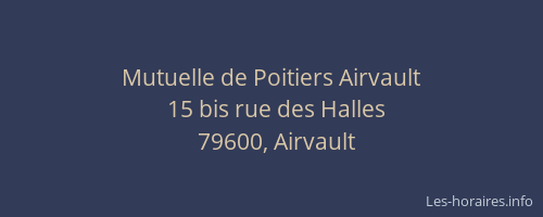 Mutuelle de Poitiers Airvault