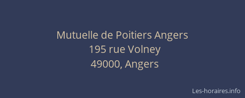 Mutuelle de Poitiers Angers