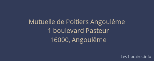 Mutuelle de Poitiers Angoulême