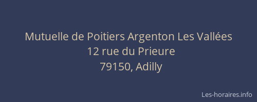 Mutuelle de Poitiers Argenton Les Vall&eacute;es