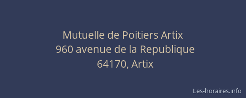 Mutuelle de Poitiers Artix