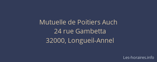 Mutuelle de Poitiers Auch