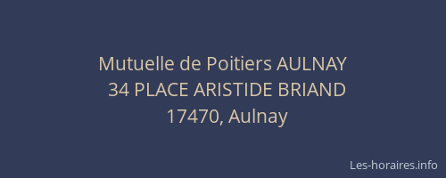 Mutuelle de Poitiers AULNAY
