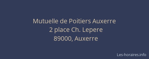 Mutuelle de Poitiers Auxerre