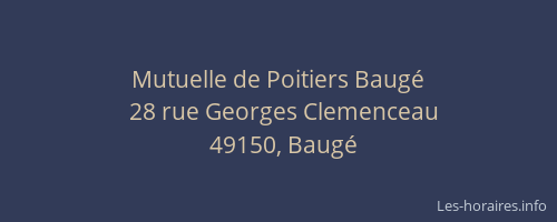 Mutuelle de Poitiers Baugé