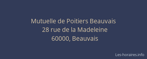 Mutuelle de Poitiers Beauvais