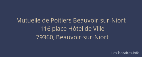 Mutuelle de Poitiers Beauvoir-sur-Niort