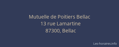 Mutuelle de Poitiers Bellac