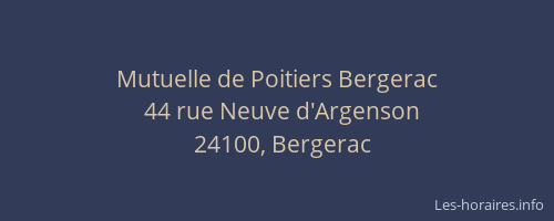 Mutuelle de Poitiers Bergerac