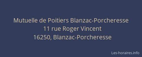 Mutuelle de Poitiers Blanzac-Porcheresse