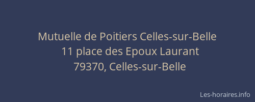 Mutuelle de Poitiers Celles-sur-Belle