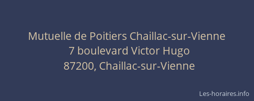 Mutuelle de Poitiers Chaillac-sur-Vienne