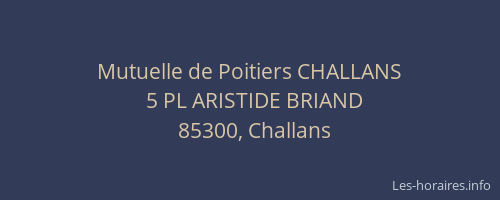 Mutuelle de Poitiers CHALLANS