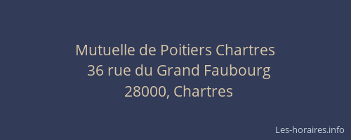 Mutuelle de Poitiers Chartres