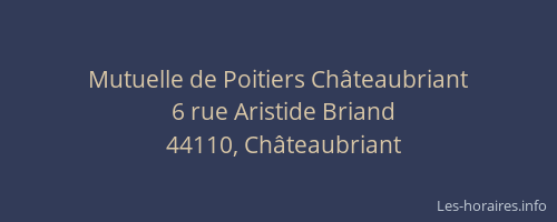 Mutuelle de Poitiers Châteaubriant