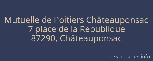 Mutuelle de Poitiers Châteauponsac