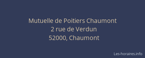 Mutuelle de Poitiers Chaumont