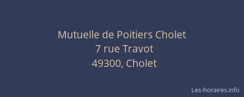 Mutuelle de Poitiers Cholet