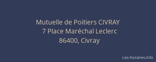 Mutuelle de Poitiers CIVRAY
