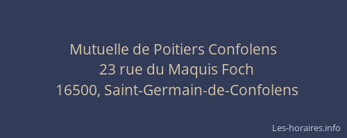 Mutuelle de Poitiers Confolens