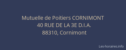 Mutuelle de Poitiers CORNIMONT