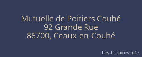 Mutuelle de Poitiers Couhé