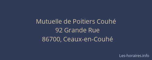 Mutuelle de Poitiers Couhé