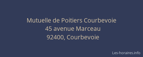 Mutuelle de Poitiers Courbevoie