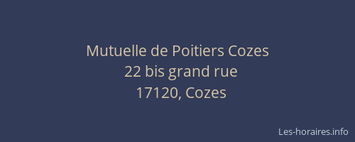 Mutuelle de Poitiers Cozes