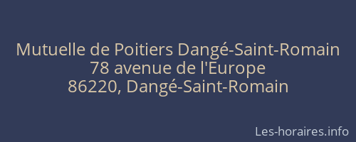 Mutuelle de Poitiers Dangé-Saint-Romain