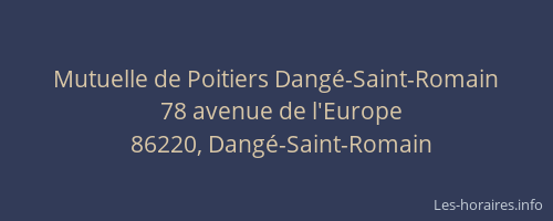 Mutuelle de Poitiers Dangé-Saint-Romain