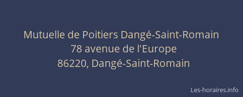Mutuelle de Poitiers Dang&eacute;-Saint-Romain