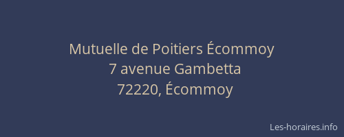 Mutuelle de Poitiers Écommoy
