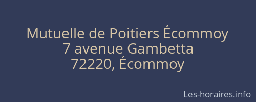 Mutuelle de Poitiers Écommoy
