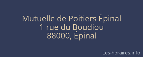 Mutuelle de Poitiers Épinal