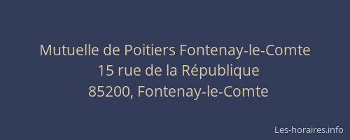 Mutuelle de Poitiers Fontenay-le-Comte