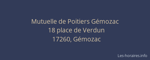 Mutuelle de Poitiers Gémozac