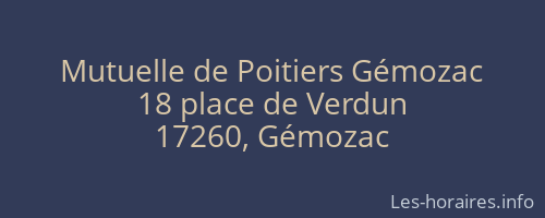 Mutuelle de Poitiers Gémozac