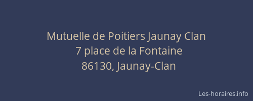 Mutuelle de Poitiers Jaunay Clan